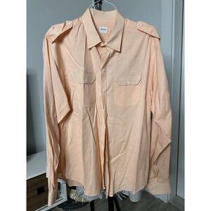 Armani Collezioni Shirt Mens XXL   apricot Color  Long Sleeve Dress